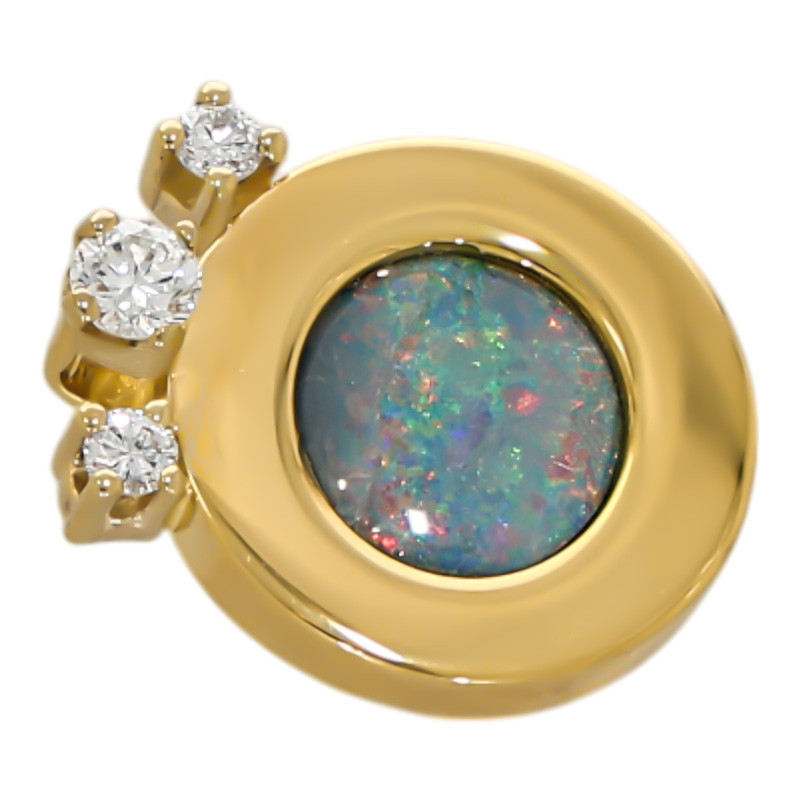 Pandantiv, Aur Galben, 18 k, 2.5 gr, cu Diamante, Cod Produs: 686434