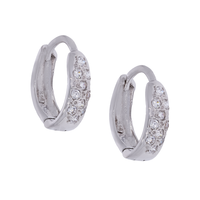 Cercei, Aur Alb, 14 k, 2.72 gr, Cod Produs: 688541 - Tezaurshop.ro