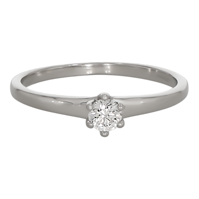 Inel Dama, Aur Alb, 18 k, 1.64 gr, cu Diamante, Cod Produs: 688560