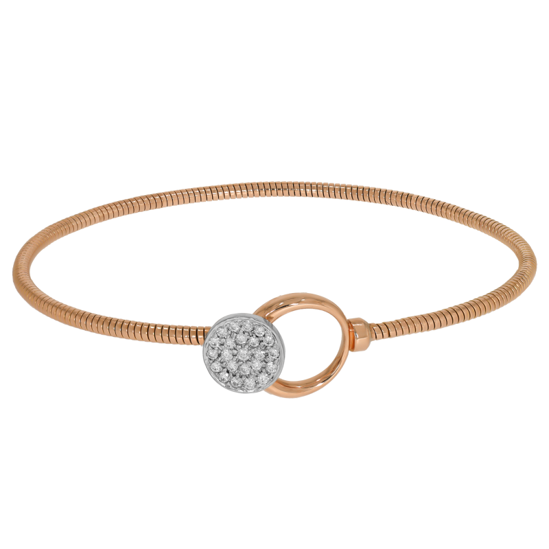 Bratara, Aur Mix, 14 k, 7.25 gr, cu Diamante, Cod Produs: 689780