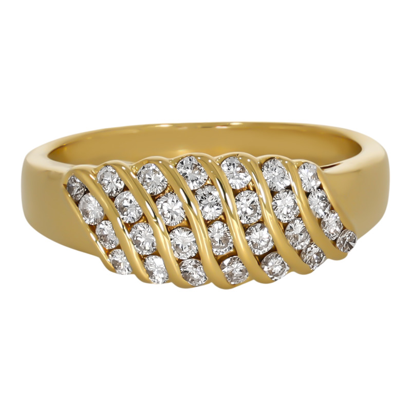 Inel, Aur Galben, 18 k, 6.29 gr, cu Diamante, Cod Produs: 690906