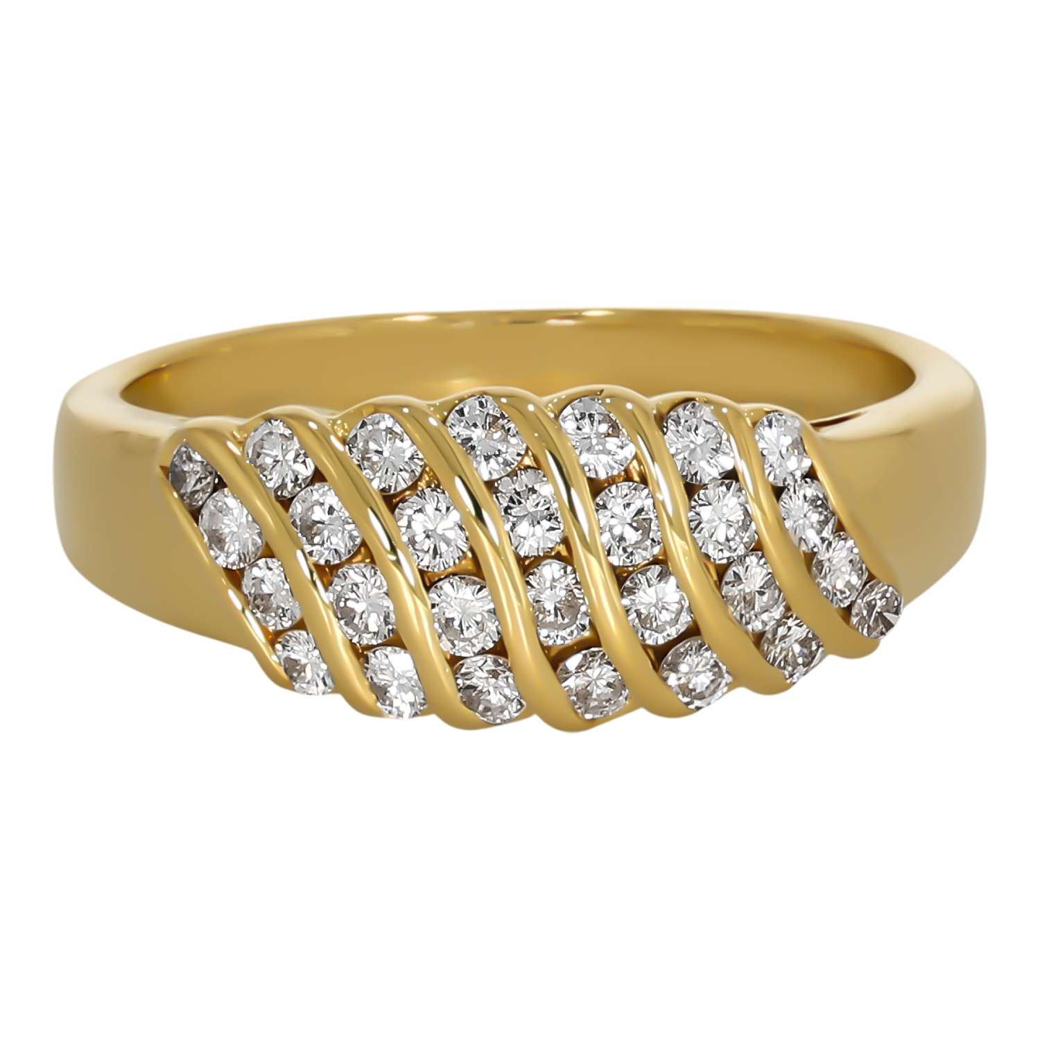 Inel Dama, Aur Galben, 18 k, 6.29 gr, cu Diamante, Cod Produs: 690906