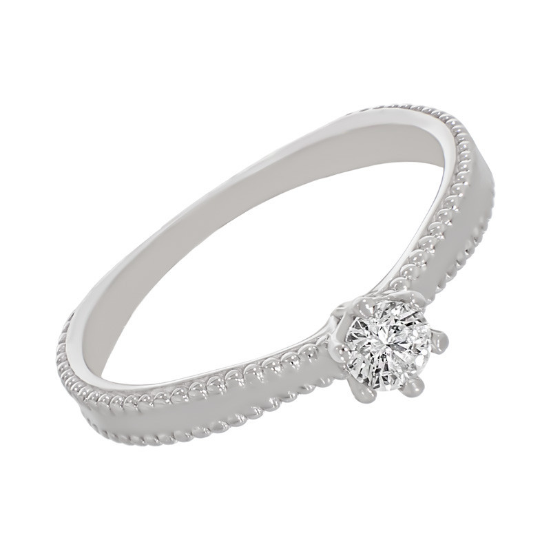 Inel, Aur Alb, 18 k, 2.44 gr, cu Diamante, Cod Produs: 691168