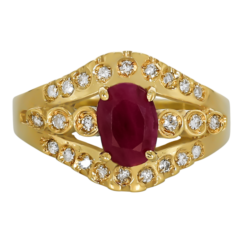 Inel Dama, Aur Galben, 18 k, 5.12 gr, cu Diamante, Cod Produs: 691553