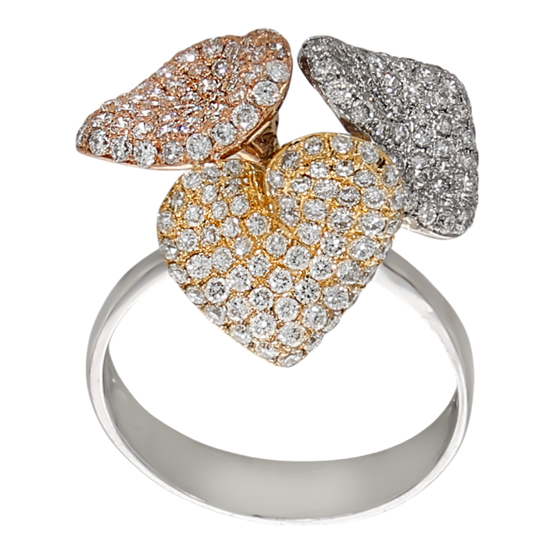 Inel, Aur Mixt, 18 k, 4.13 gr, cu Diamante, Cod Produs: 691726 - Tezaurshop.ro