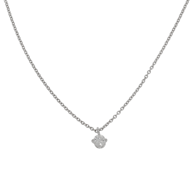 Colier, Aur Alb, 18 k, 2.95 gr, cu Diamante, Cod Produs: 692298 - Tezaurshop.ro