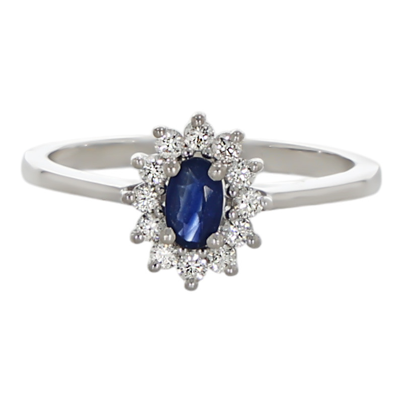 Inel Dama, Aur Alb, 14 k, 2.16 gr, cu Diamante, Cod Produs: 692696
