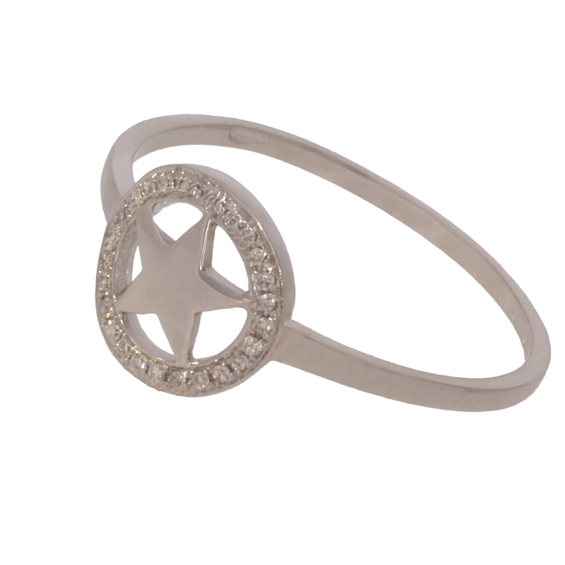 Inel Dama, Aur Alb, 14 k, 1.08 gr, Cod Produs: 693677