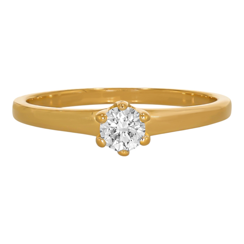Inel, Aur Galben, 18 k, 1.92 gr, cu Diamante, Cod Produs: 695194