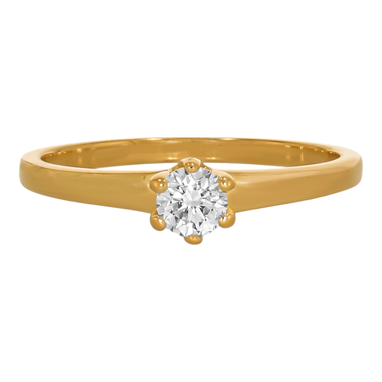 Inel Dama, Aur Galben, 18 k, 1.92 gr, cu Diamante, Cod Produs: 695194