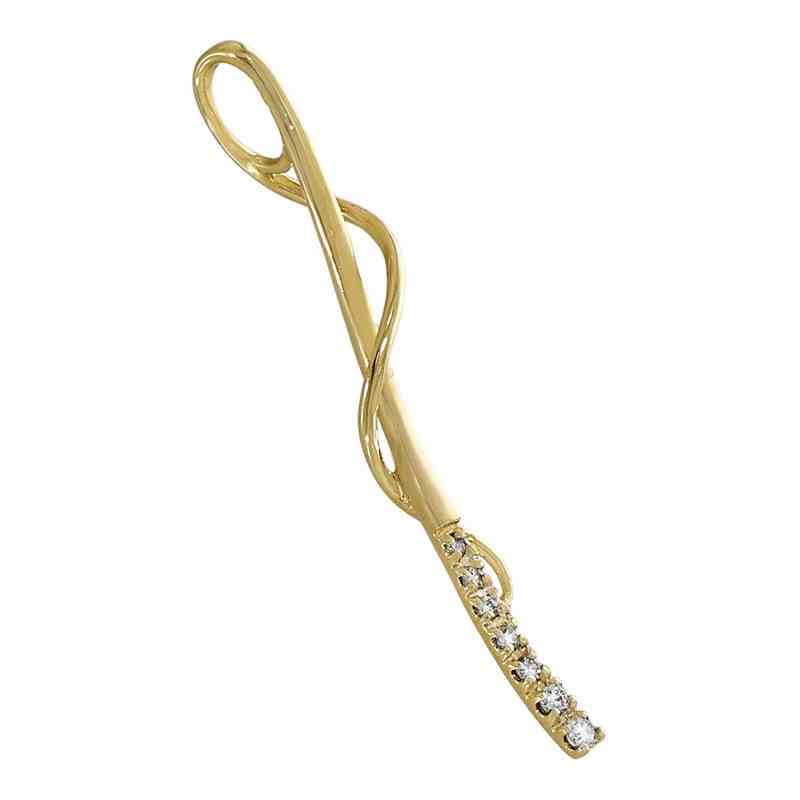 Pandantiv, Aur Galben, 18 k, 1.11 gr, cu Diamante, Cod Produs: 695279