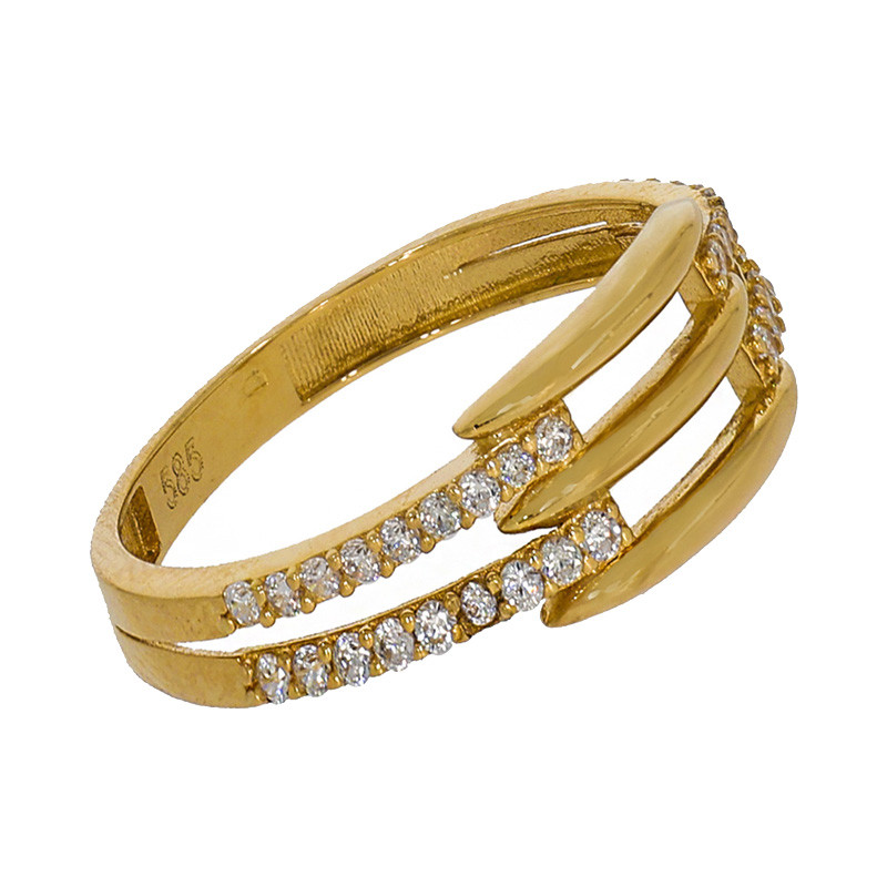 inel dama din aur aur galben 14k 695609