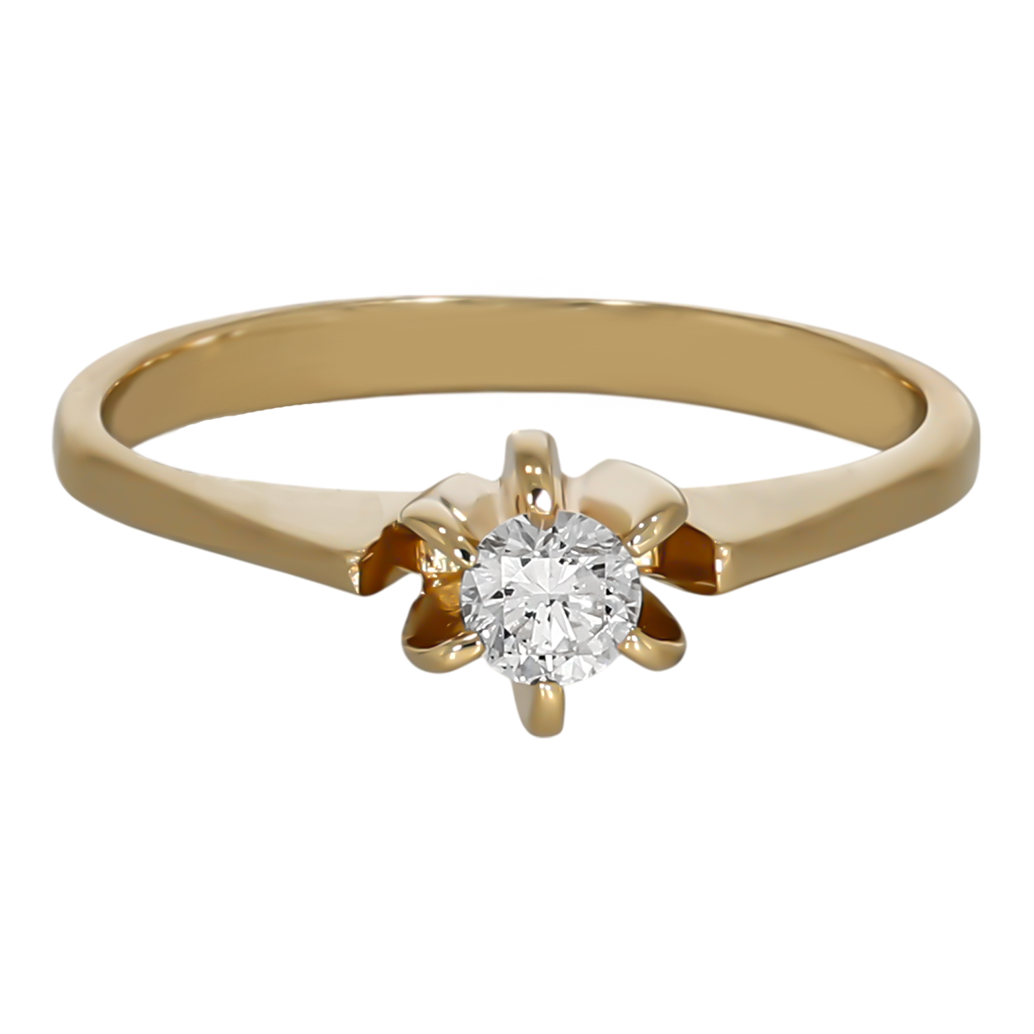 Inel Dama, Aur Galben, 14 k, 2.09 gr, cu Diamante, Cod Produs: 695985
