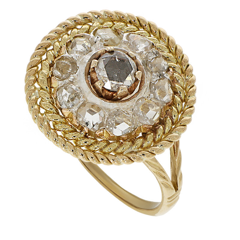 Inel, Aur Galben, 18 k, 4.13 gr, cu Diamante, Cod Produs: 698874
