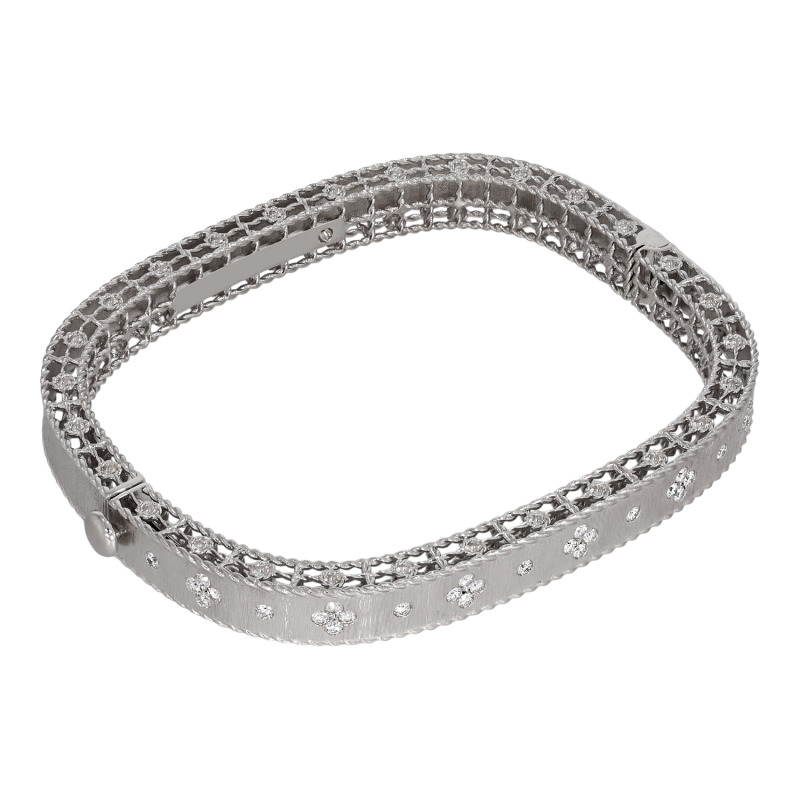 Bratara, Aur Alb, 18 k, 20.17 gr, cu Diamante, Cod Produs: 699455