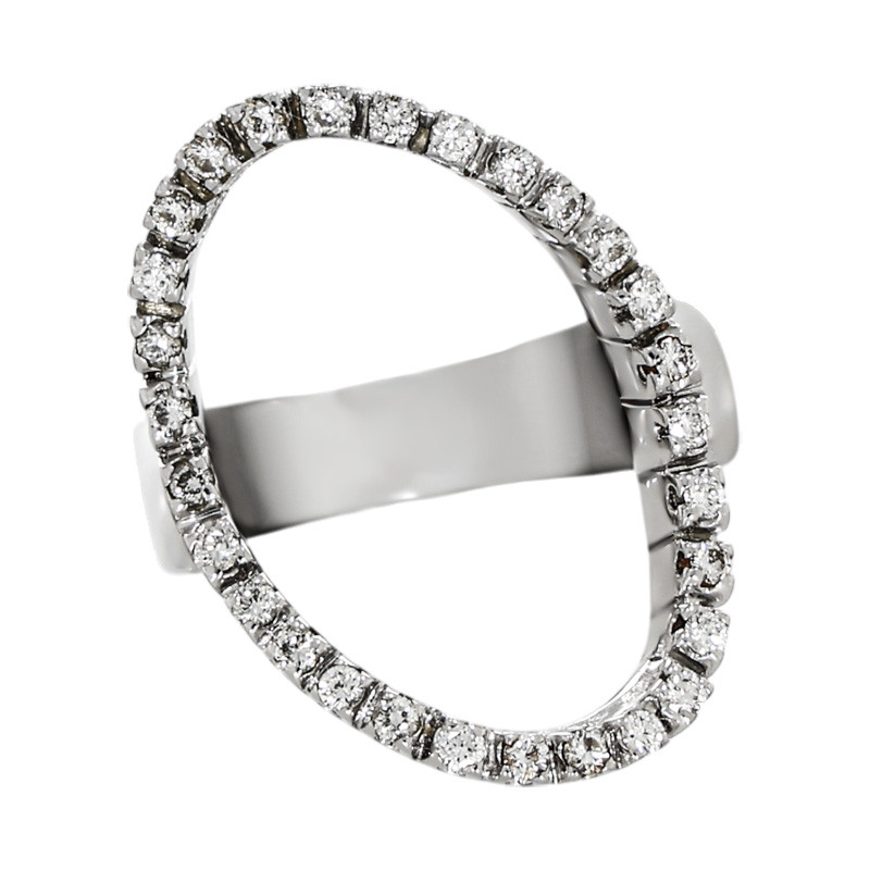 Inel Dama, Aur Alb, 18 k, 11.22 gr, cu Diamante, Cod Produs: 700311
