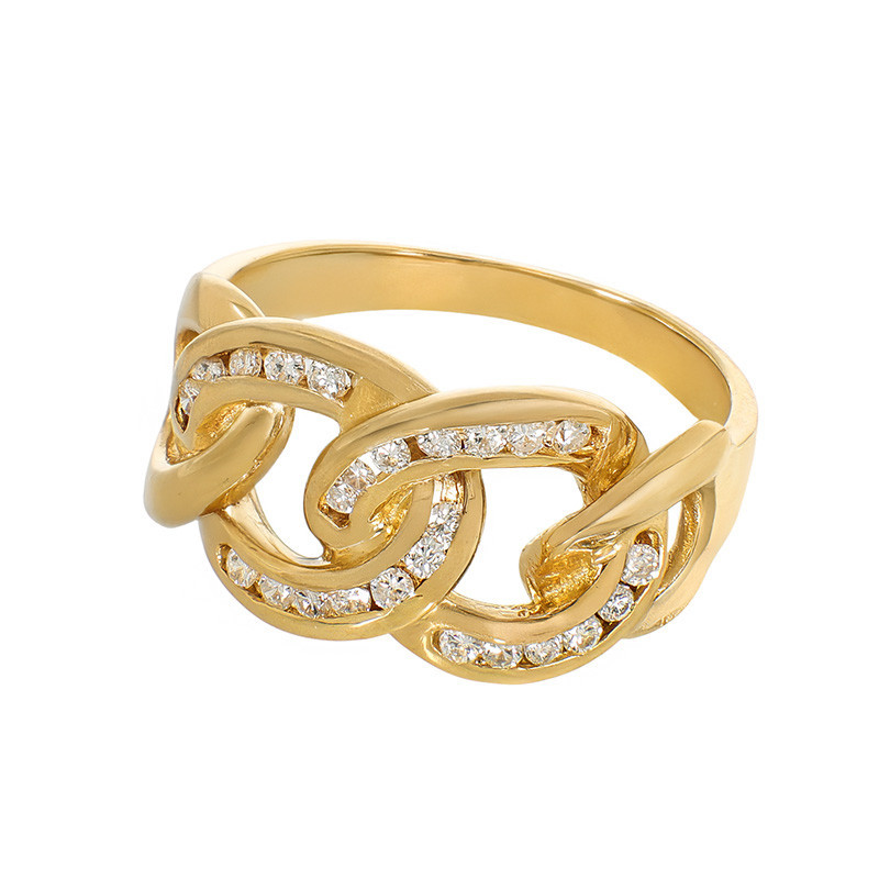 Inel, Aur Galben, 18 k, 5.05 gr, cu Diamante, Cod Produs: 700722
