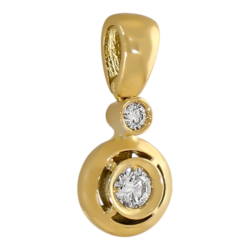 Pandantiv, Aur Galben, 14 k, 1.95 gr, cu Diamante, Cod Produs: 701478