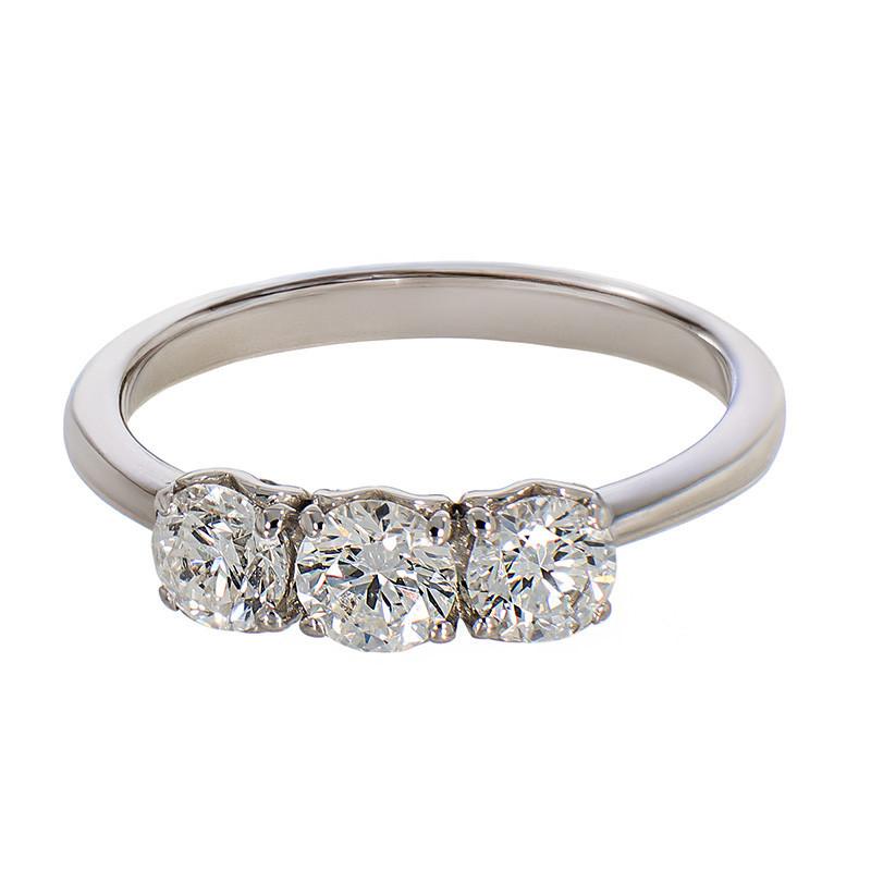 Inel, Aur Alb, 18 k, 2.29 gr, cu Diamante, Cod Produs: 702593