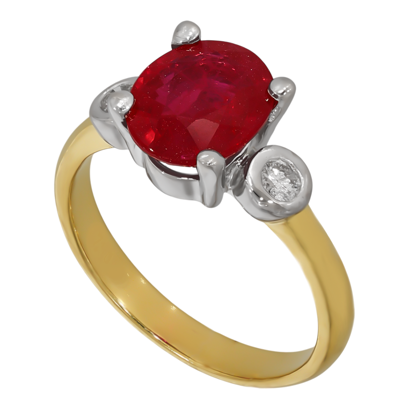 Inel, Aur Mixt, 18 k, 4.55 gr, cu Diamante, Cod Produs: 703692 - Tezaurshop.ro