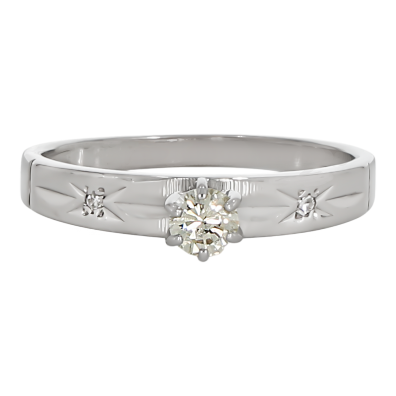 Inel Dama, Aur Galben, 14 k, 2.2 gr, cu Diamante, Cod Produs: 704021