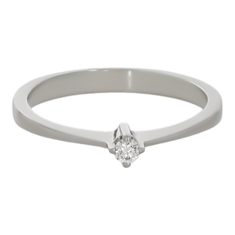 Inel Dama, Aur Alb, 18 k, 1.84 gr, cu Diamante, Cod Produs: 704492