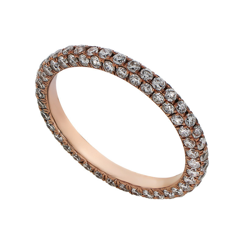 Inel, Aur Roz, 18 k, 1.16 gr, cu Diamante, Cod Produs: 704697 - Tezaurshop.ro