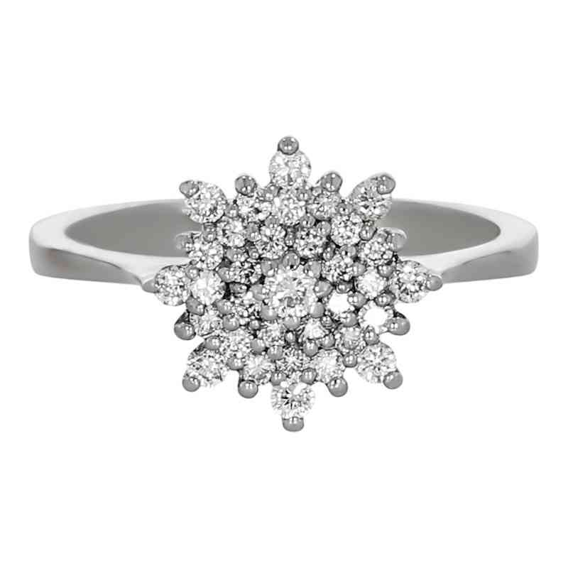 Inel Dama, Aur 14 k, 3.83 gr, cu Diamante, Cod Produs: 705102
