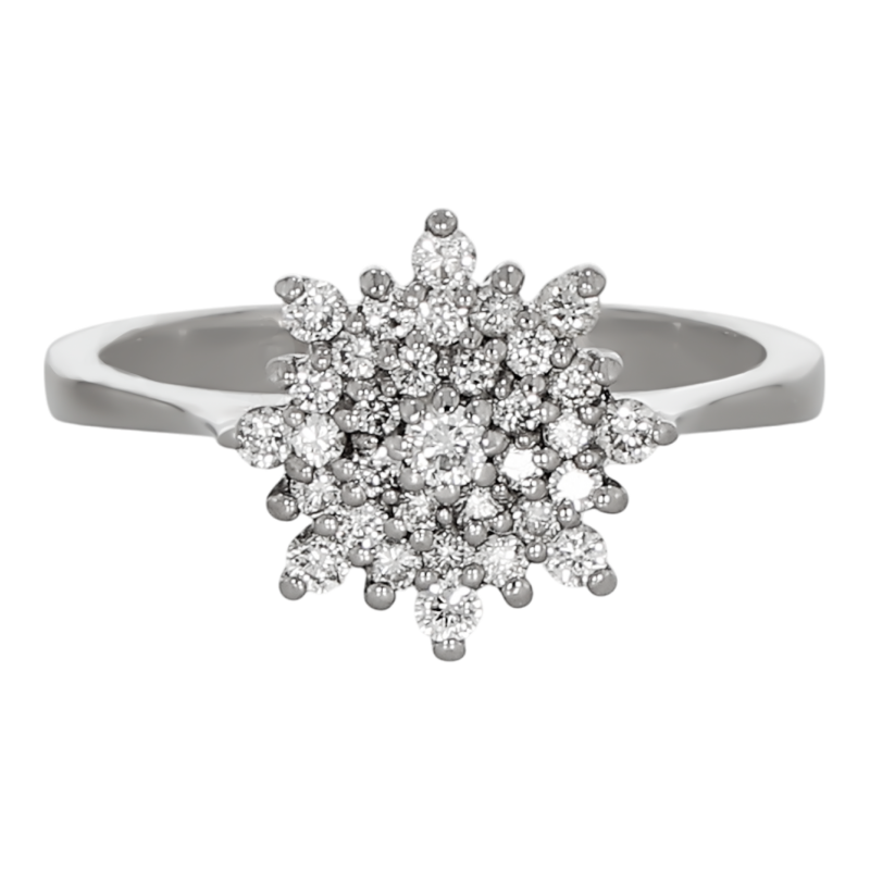 Inel Dama, Aur 14 k, 3.83 gr, cu Diamante, Cod Produs: 705102