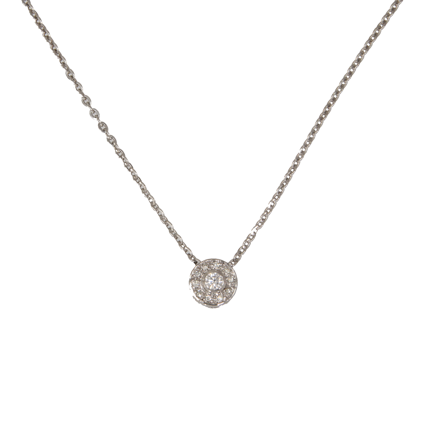 Colier, Aur Alb, 18 k, 6.81 gr, cu Diamante, Cod Produs: 707520