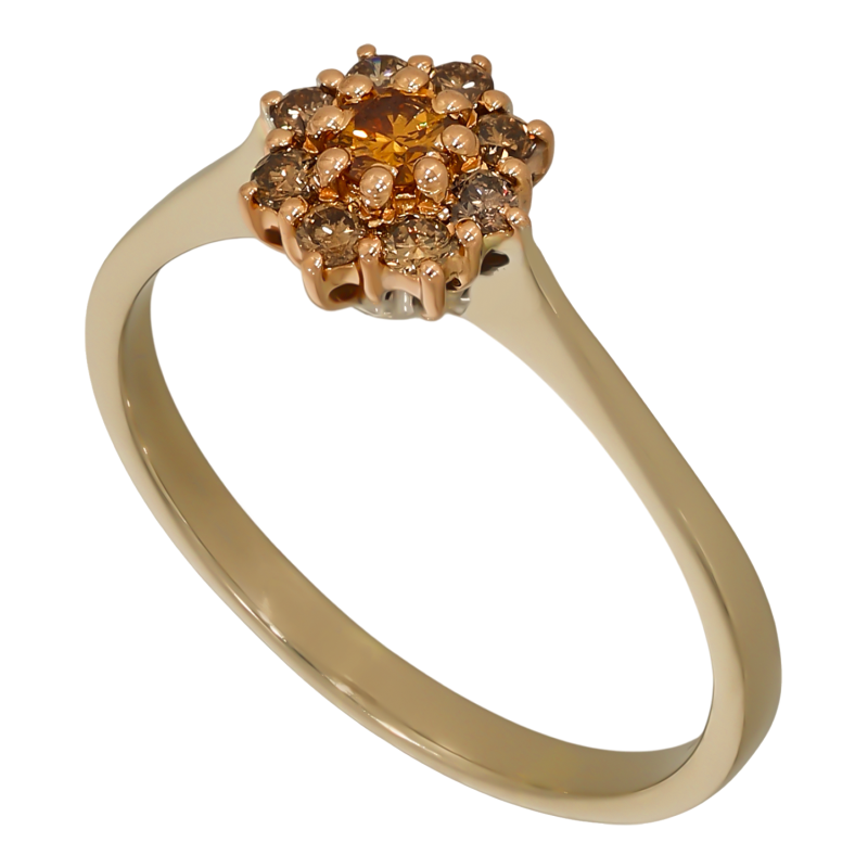 Inel Inel, Aur Mixt, 18 k, 2.75 gr, cu Diamante, Cod Produs: 707781 - Tezaurshop.ro