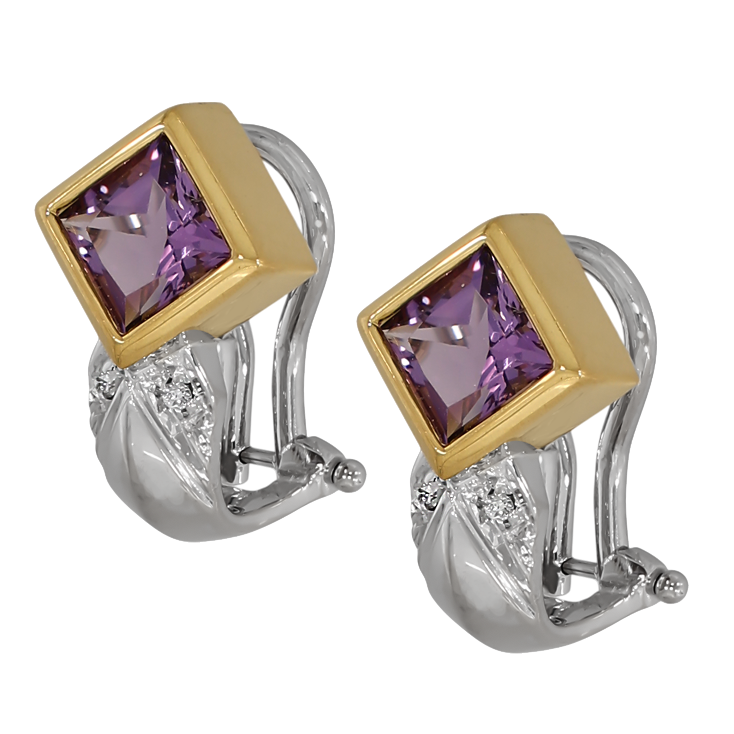 Cercei, Aur Mix, 18 k, 8.42 gr, cu Diamante, Cod Produs: 708156
