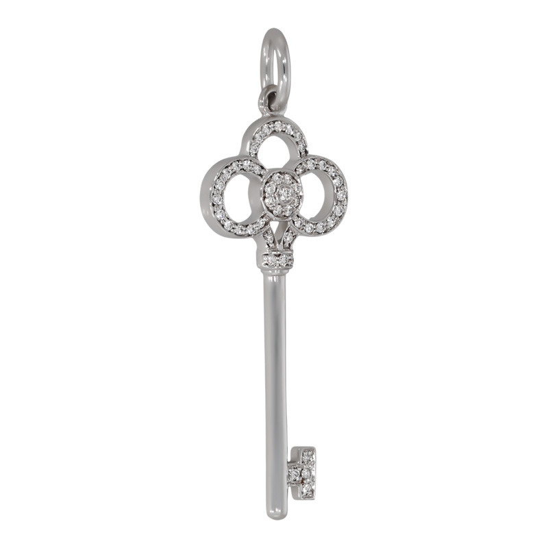 Pandantiv, Aur Alb, 18 k, 3.03 gr, cu Diamante, Cod Produs: 708202