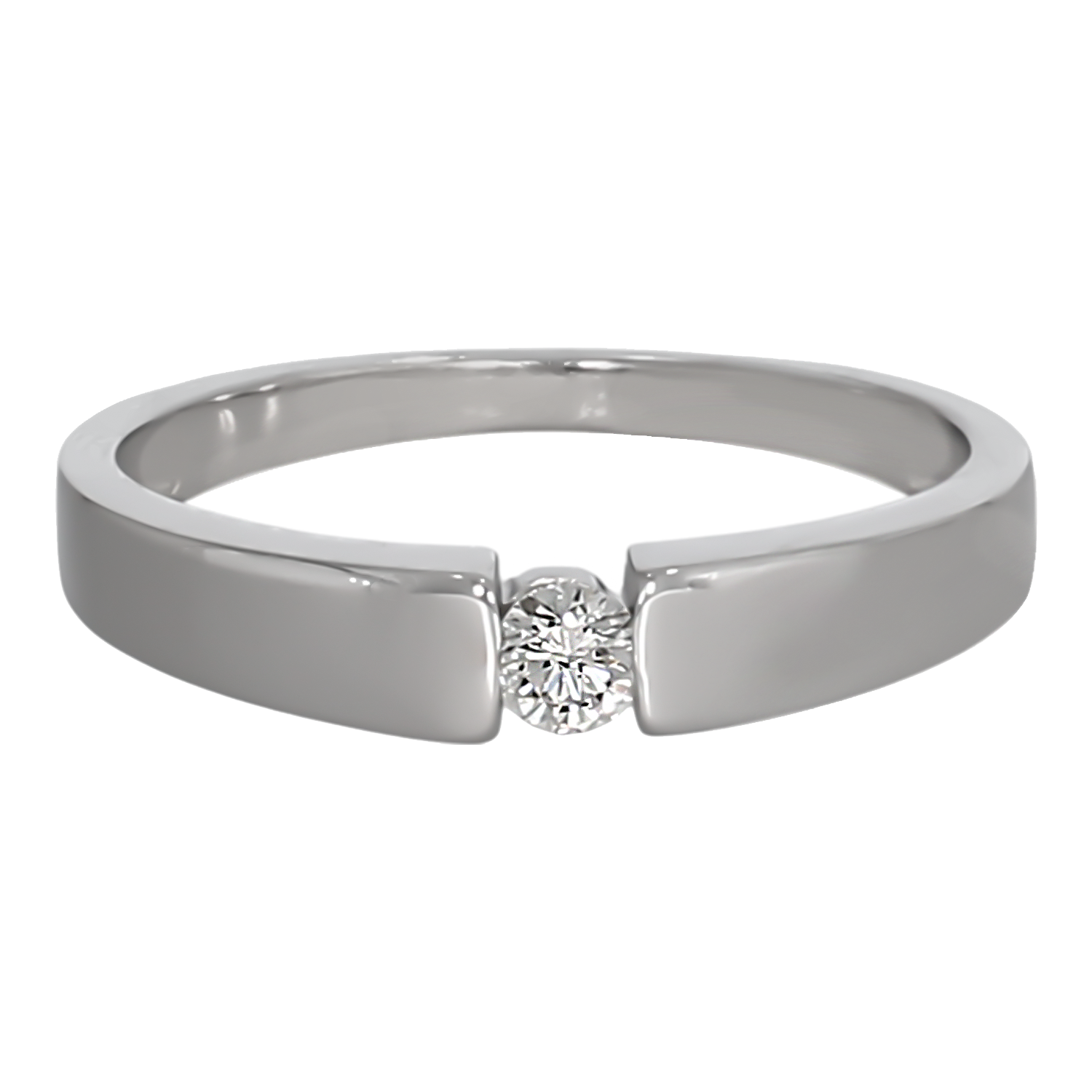 Inel Dama, Aur Alb, 14 k, 2.01 gr, cu Diamante, Cod Produs: 708405