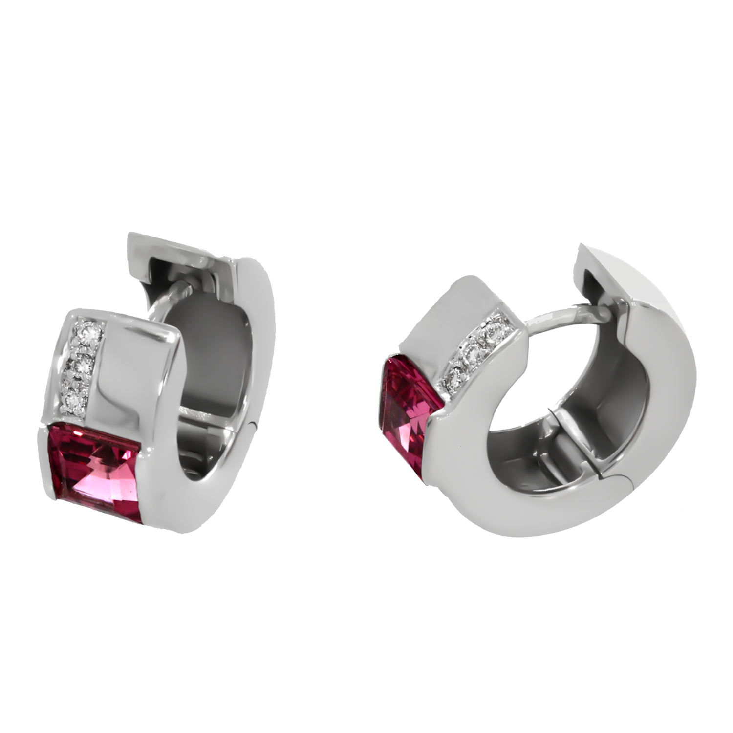 Cercei, Aur Alb, 14 k, 7.38 gr, cu Diamante, Cod Produs: 709402