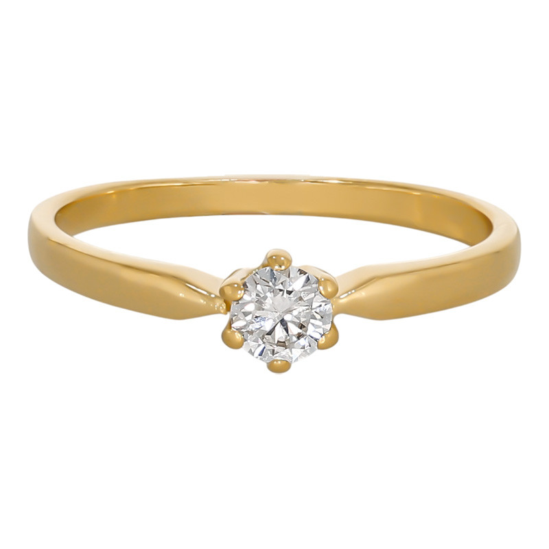 Inel Dama, Aur Galben, 18 k, 2.18 gr, cu Diamante, Cod Produs: 710421