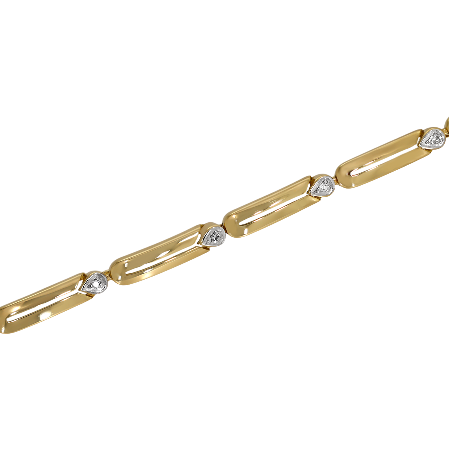 Bratara, Aur Galben, 14 k, 10.46 gr, cu Diamante, Cod Produs: 710548