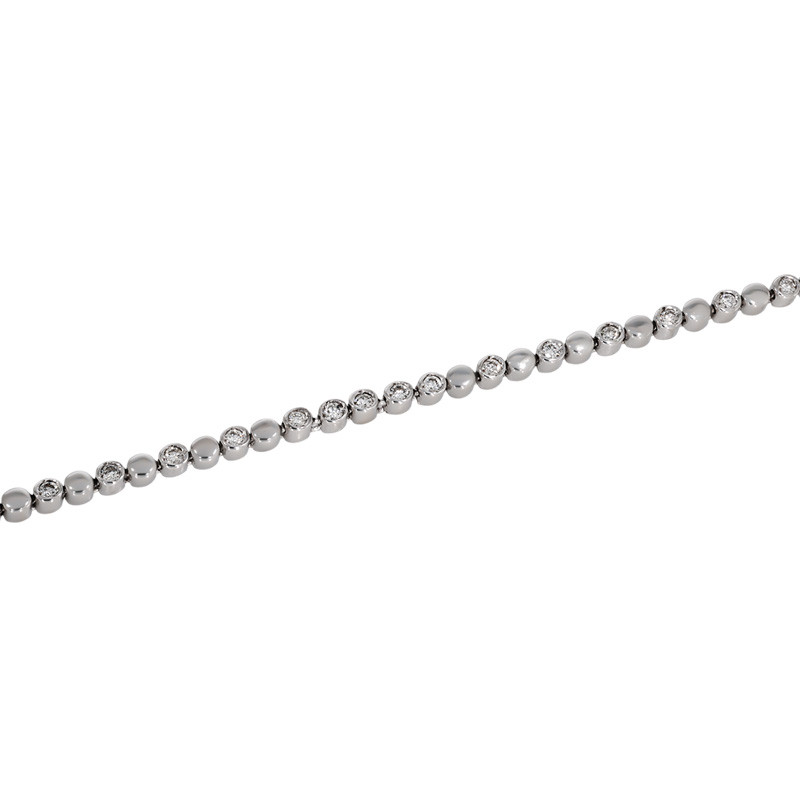 Bratara, Aur Alb, 18 k, 9.92 gr, cu Diamante, Cod Produs: 710845