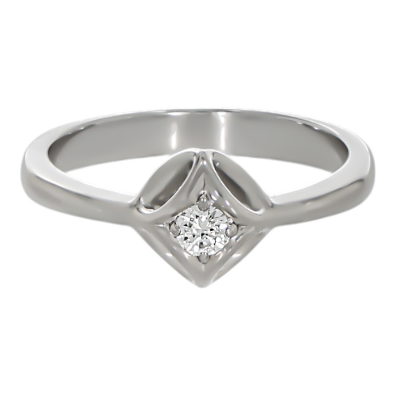 Inel Dama, Aur Alb, 14 k, 2.68 gr, cu Diamante, Cod Produs: 711053