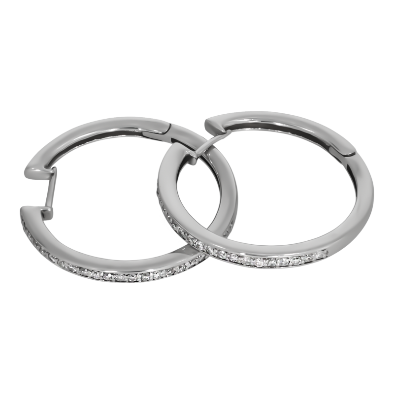 Cercei, Aur Alb, 18 k, 7.24 gr, Cod Produs: 711059