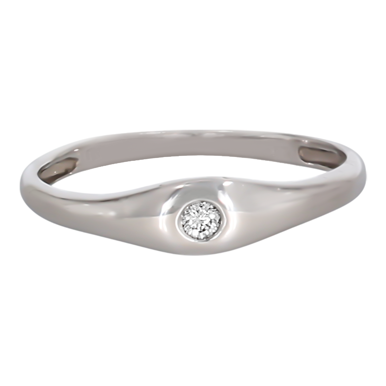 Inel Dama, Aur Alb, 14 k, 1.14 gr, cu Diamante, Cod Produs: 713909