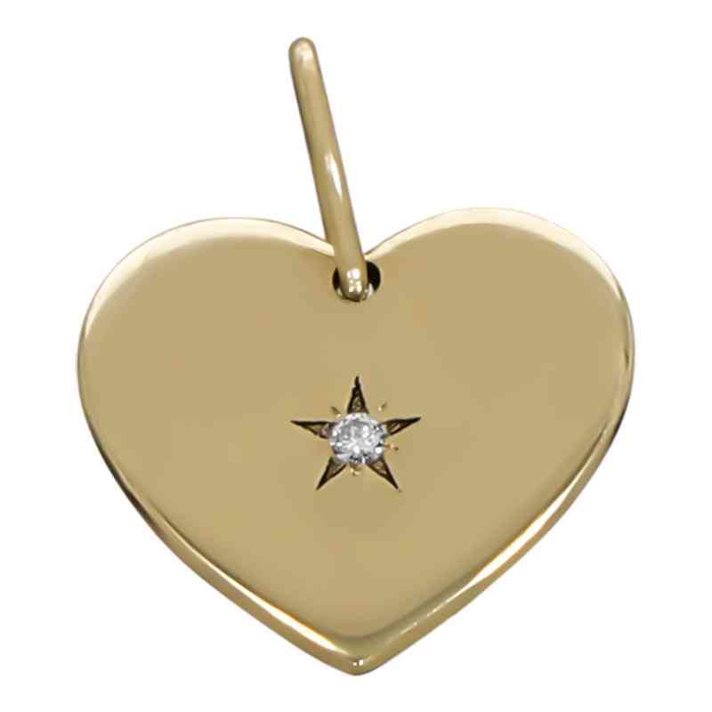 Pandantiv, Aur Galben, 14 k, 0.86 gr, cu Diamante, Cod Produs: 714392