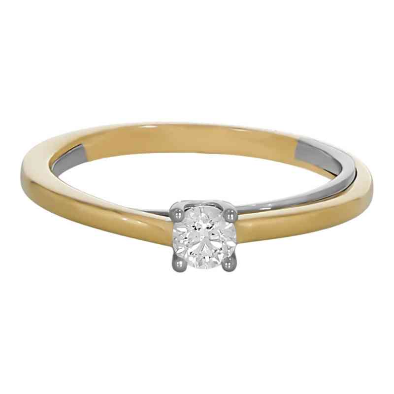 Inel De Logodna, Aur Mix, 18 k, 2.66 gr, cu Diamante, Cod Produs: 715004