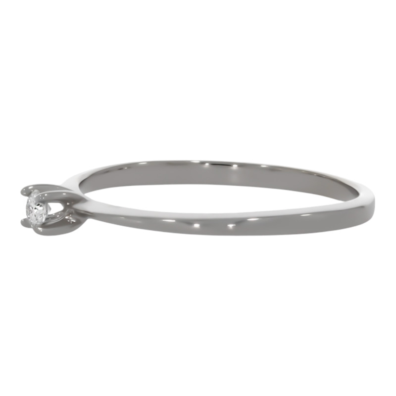Inel, Aur Alb, 14 k, 1.17 gr, cu Diamante, Cod Produs: 715005