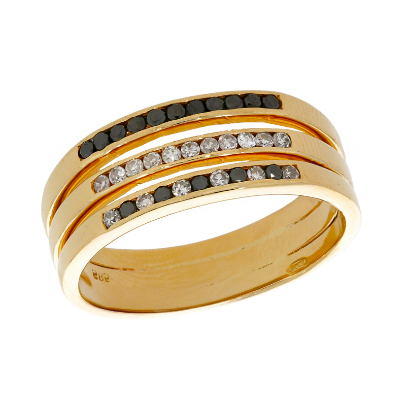 Inel, Aur Galben, 14 k, 5 gr, cu Diamante, Cod Produs: 716029 - Tezaurshop.ro