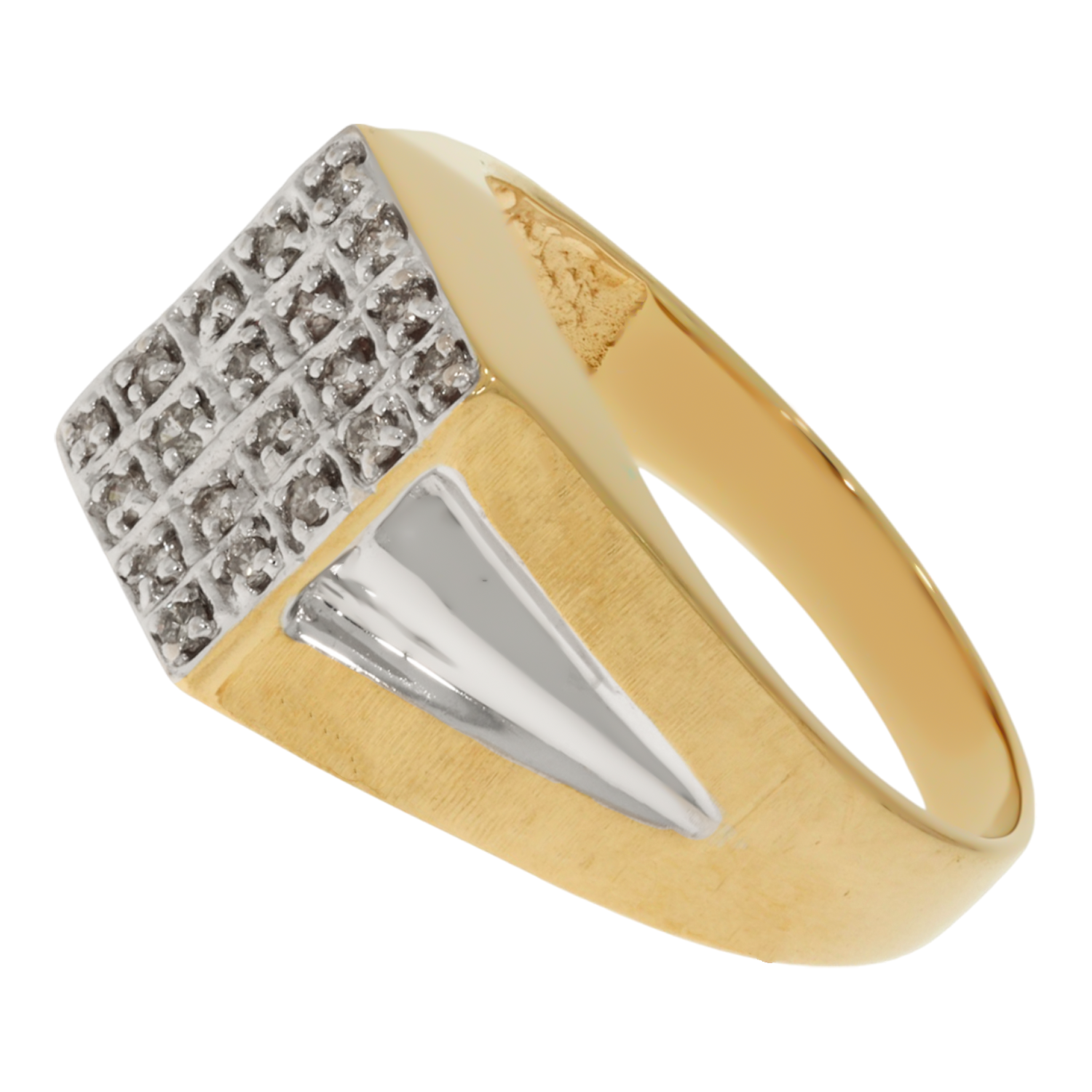 Inel Barbatesc, Aur Galben, 14 k, 4.3 gr, cu Diamante, Cod Produs: 716672