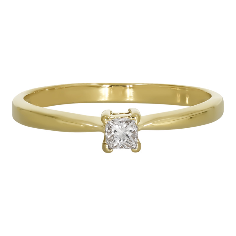 Inel, Aur Galben, 18 k, 2.03 gr, cu Diamante, Cod Produs: 717330