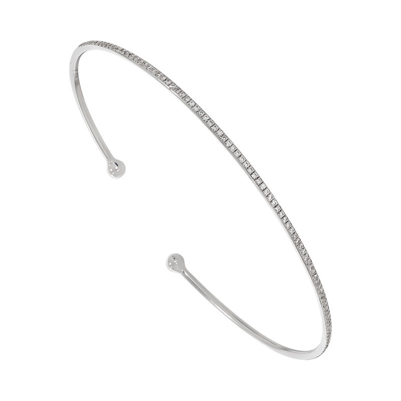 Bratara, Aur Alb, 18 k, 3.34 gr, cu Diamante, Cod Produs: 718637