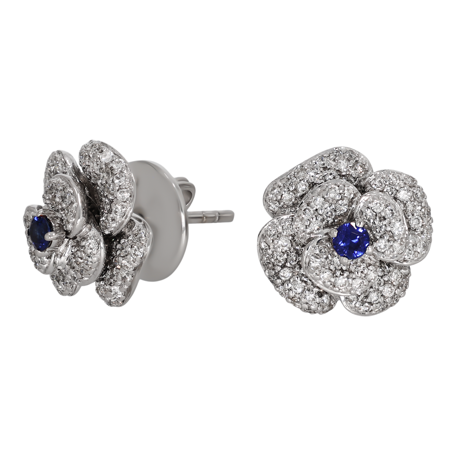 Cercei, Aur Alb, 18 k, 8.95 gr, cu Diamante, Cod Produs: 718652