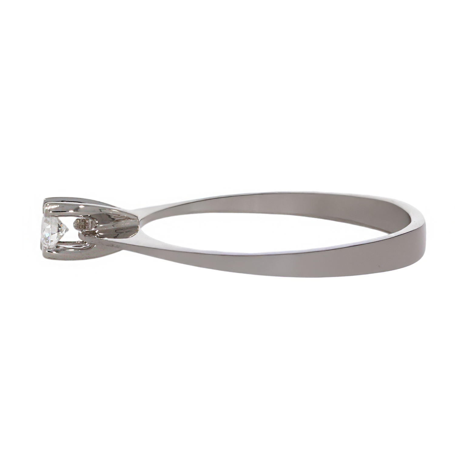 Inel Dama, Aur Alb, 14 k, 1.77 gr, cu Diamante, Cod Produs: 719241